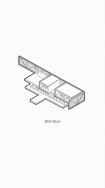 Эко-вилла - кадр из ИИ-ролика